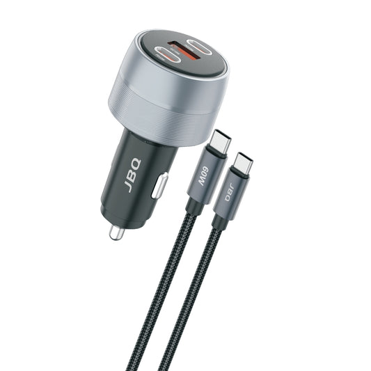 JBQ 33W Dual PD With 1 USB Port Car Charger With 60W C-C Cable