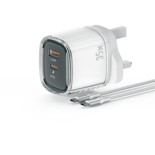 JBQ 2-Ports PD 35W Fast Charging Adapter Set With C-C Cable