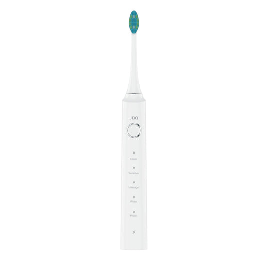 JBQ Automatic Rechargeable Electric Toothbrush With 5 Cleaning Modes, White