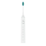 JBQ Automatic Rechargeable Electric Toothbrush With 5 Cleaning Modes, White