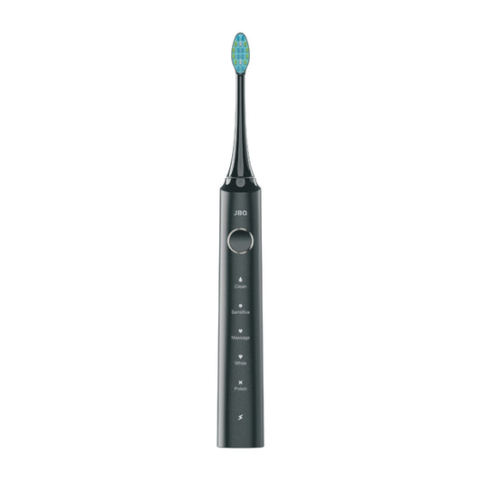 JBQ Automatic Rechargeable Electric Toothbrush With 5 Cleaning Modes, Black