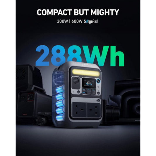 Anker SOLIX C300 Portable Power Station 288Wh, 300W Outdoor Solar Generator