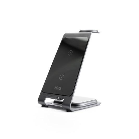 JBQ 3-in-1 Wireless Charging Station – Multi-Device Charger for Phone, Earbuds, and Watch WIC-01